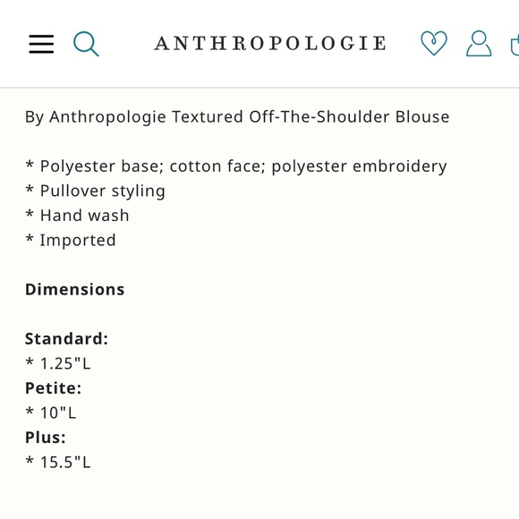 NWOT Anthropologie Textured Ivory Mesh Lace Off The Shoulder Top Blouse - XL - Picture 15 of 16